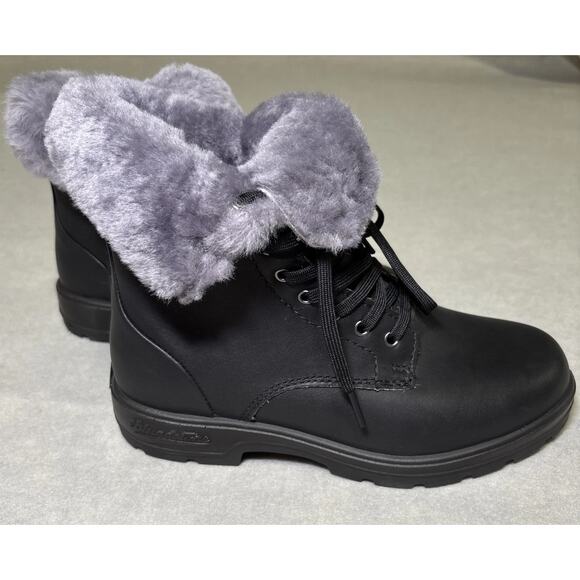 Blundstone Boots Women's BL1465 Waterproof Black Lace Up Boots Size 7 US - Picture 1 of 8